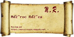Móroc Róza névjegykártya